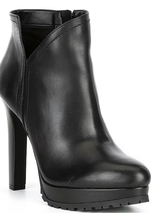 Gianni Bini Shoes - Gianni Bini Black Leather-Look High Heel Ankle Boot